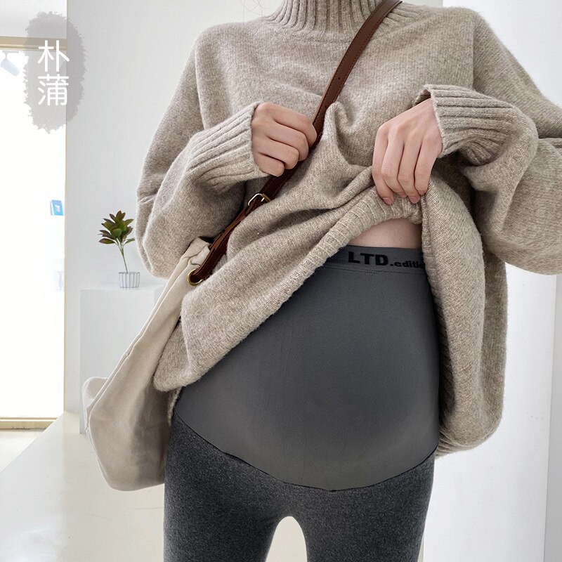Automne style coton mince vêtements de grossesse hiver paddy Abdomen soutien leggings de maternité pour le sport enceinte