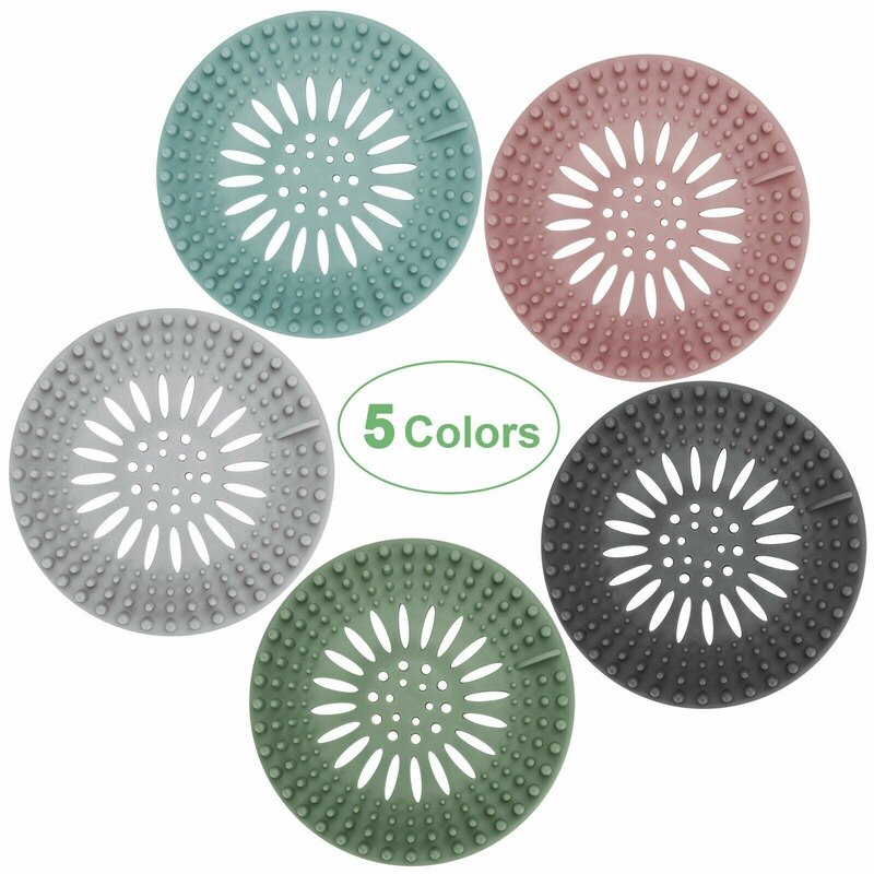 Aanrecht Rioolbuis Filter Afvoer Haar Catcher Bad Stopper Zeef Douche Cover Haar Catcher Badkamer Universele Floor Filter: 2pcs random color