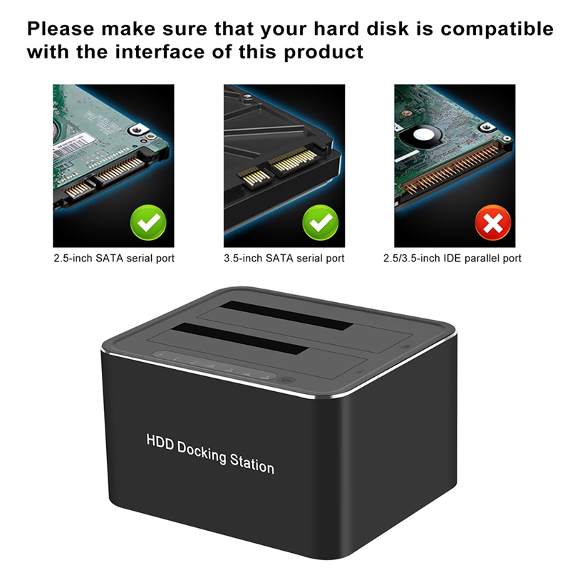 Usb 3.0 Naar Sata Dual Slot Externe Hdd Docking Station Sata Dual Hdd Dock Mobiele Hdd Behuizing Offline Kloon, us Plug