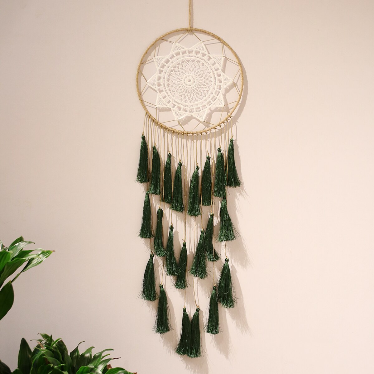 nordisch Quaste Traum Fänger Zimmer Dekoration Schlafzimmer Dekor Windspiele Bauernhaus Rosa Zauberstab Kunst Hängen