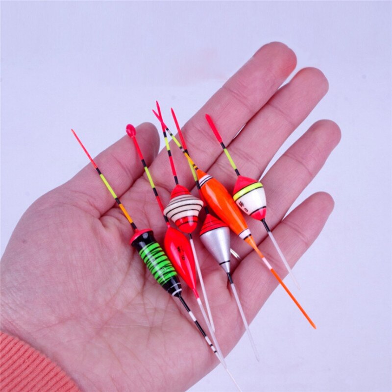 1pc fiskeflöten set boj fiske lätt stick flöten fluktuera mix storlekar färg flytboj för fiskeredskap tillbehör  hx02