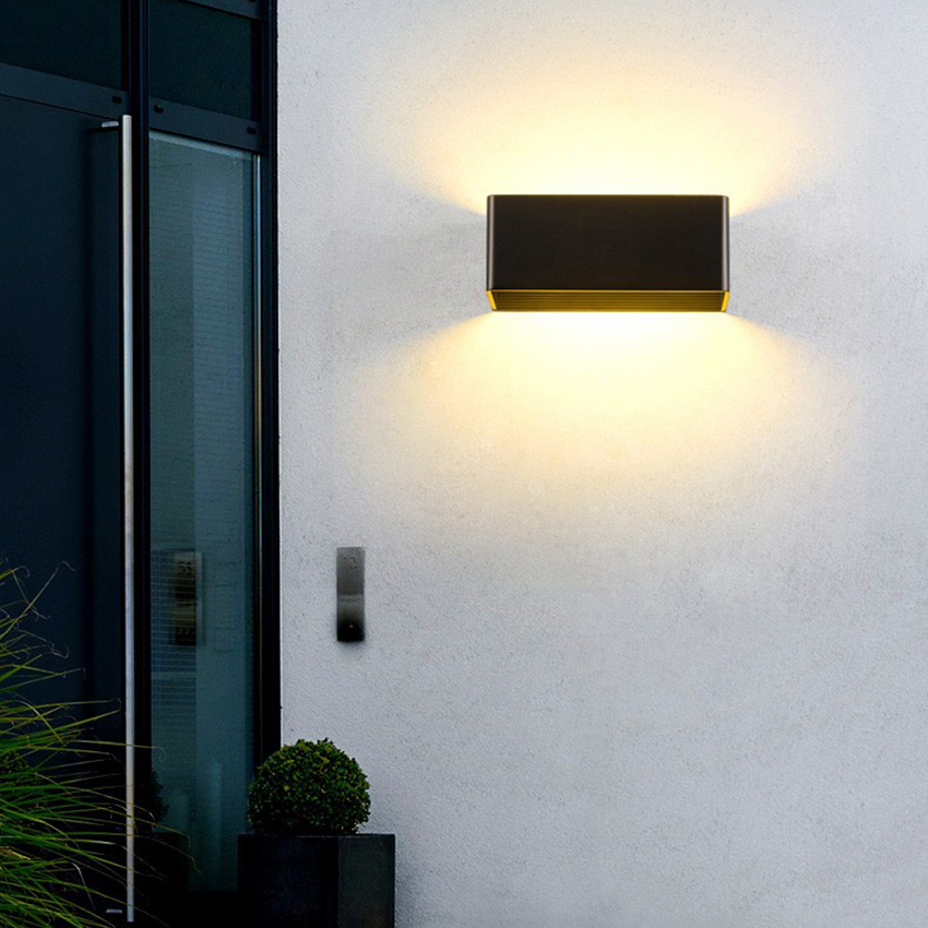 Outdoor waterdichte wandlamp vierkante lamp binnen slaapkamer woonkamer wandlampen binnenplaats veranda lamp armatuur verlichting