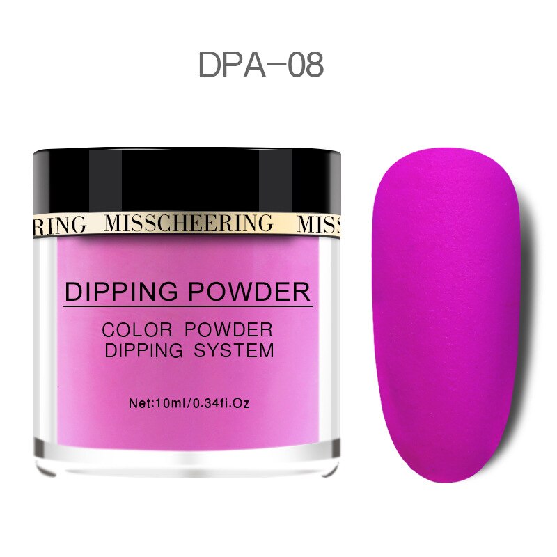 Ongles paillettes couleur mate dégradé Nail Art poudre sans lampe Cure ongles Art décorations: DPA-08