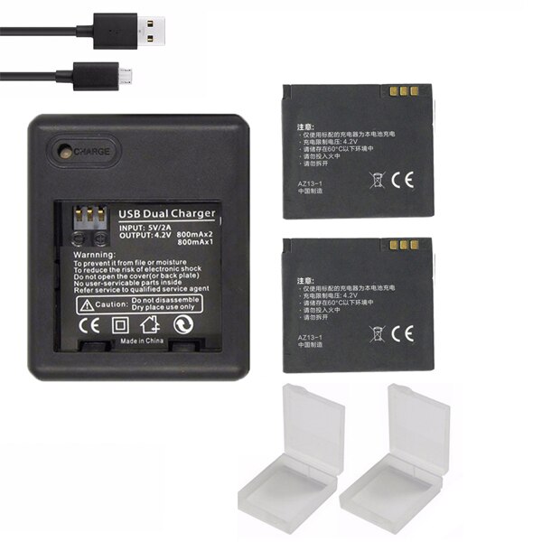 Chargeur + 2 Batteries Pour Caméra Xiaomi YI 4K / Xiaoyi – Neuf