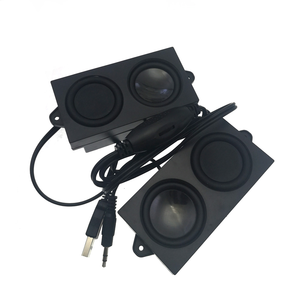 High power small speaker USB mini sound system portable cavity subwoofer DIY for laptops mp3 mp4 TV sound amplification: Silver