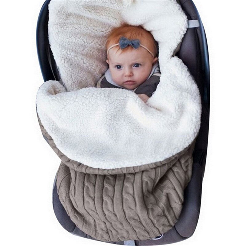 Drenge pigetøj solid baby piger børnebadekåbe babytøj drenge pigetøj vintertøj med fløjlsdyne klapvogn: Khaki