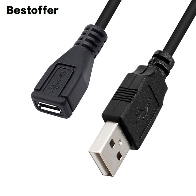 25CM USB 2.0 A Male to MINI 5Pin / Micro USB B Female Adapter Cable For Desktop Computers
