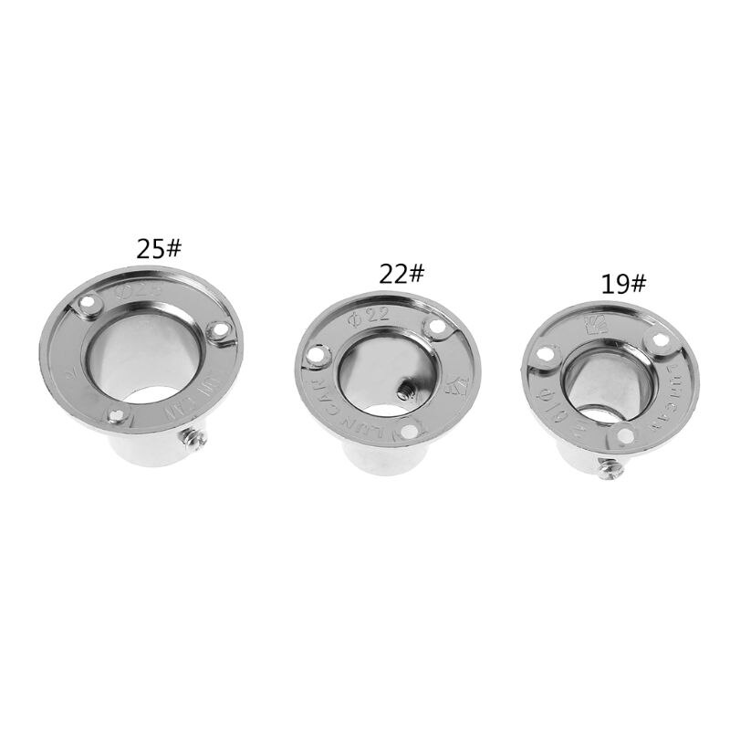 Wardrobe Rail Rod End Support Bracket Clothes Hanging Tube Holder Zinc Alloy F3MB