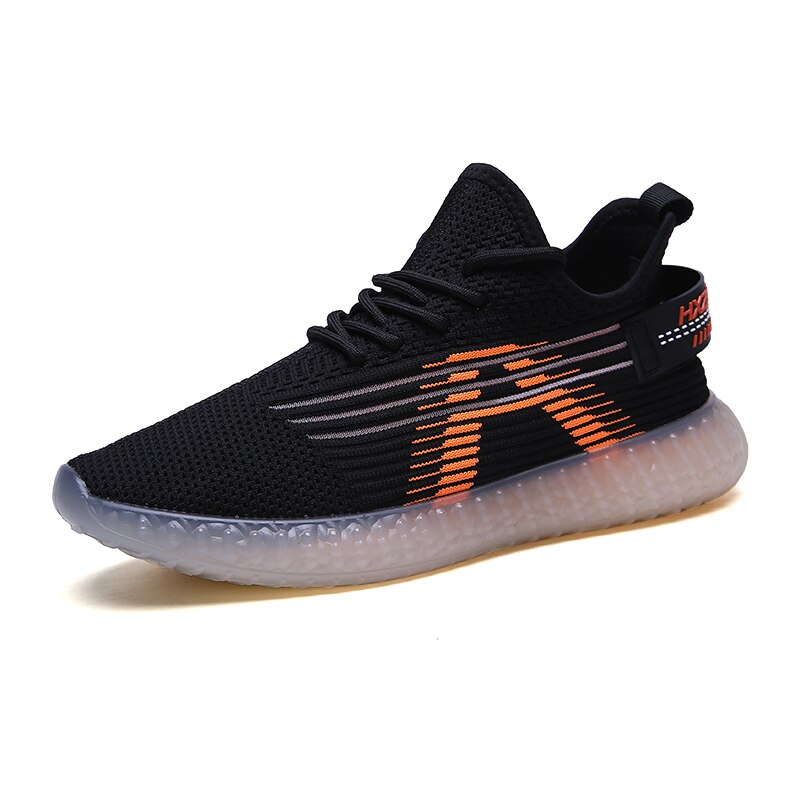 Zomerse stijl mesh ademend vliegende geweven herenschoenen kokosnoot gipskruid engel gelei onderkant eenvoudig: Oranje / 10