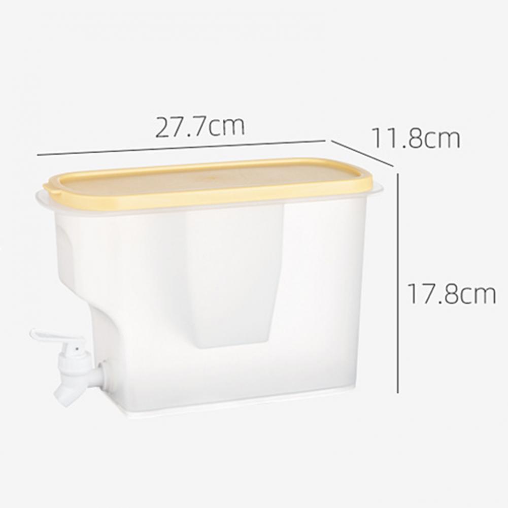 3.8L Water Pot Detachable Dust-proof Plastic Large Capacity Translucent Juice Dispenser Kitchen Supplies