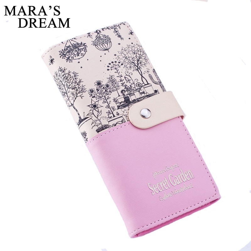 Maras drömmärke läderplånbok dam plånböcker dam kortväska clutch kvinnlig carteras mujer monederos damväska feminina