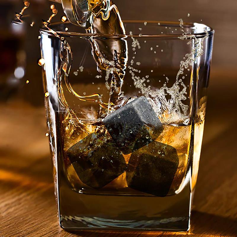Natuurlijke Whisky Stenen Nippen Ijsblokje Whisky Steen Kerst Bar Voedsel Ijs Whisky Rock Koeler En Clip Roestvrij Staal
