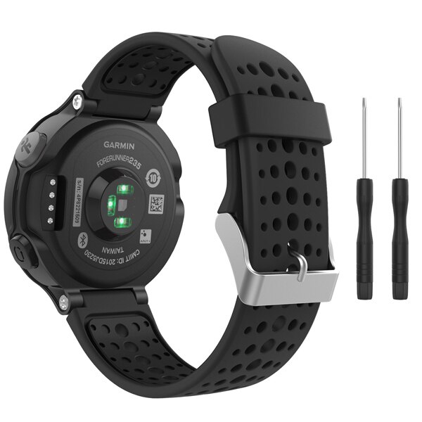 Para Garmin Forerunner 235 brazalete con correa de silicona para Garmin Forerunner 220/230/235/620/630/735XT/235 accesorio Lite: All Black