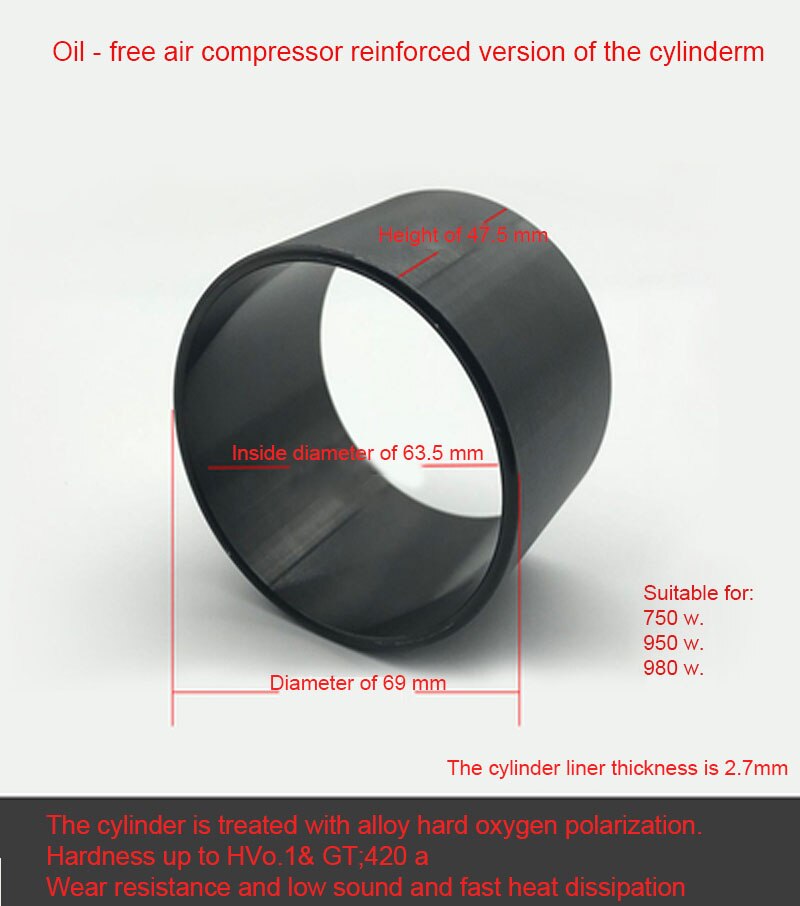 3Pcs Olie-Gratis Machine Luchtpomp Zuigerveer Compressor Accessoires Cilinder Staal Mouw Rubber Kom Ring: J