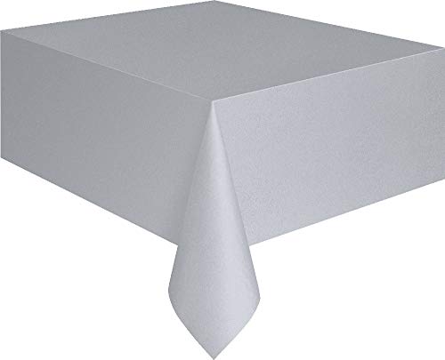 Party Table Cover Disposable Table Cover Disposable Table Cover: Silver