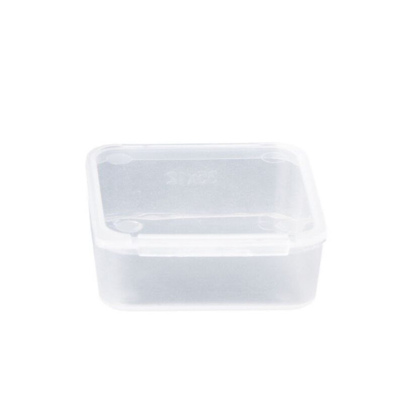 Plastic Vierkante Clear Plastic Containers Sieraden Kralen Storage Ring Case Ketting Organisator Sieraden Opbergdozen: 3.5x3.5x1.2cm