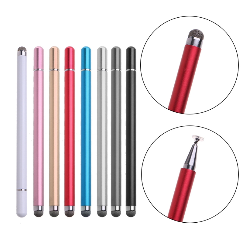 Hoge Gevoeligheid Doek Capacitieve Stylus Dual-Tip Universele Touchscreen Pen Voor Alle Tabletten Mobiele Telefoon Transparante Cup
