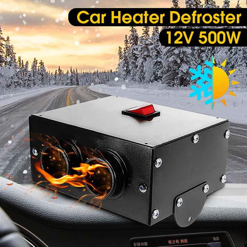 Universal  dc 12v 500w bil lastbil varmelegeme opvarmning varmere forrude afrimning affugter ventilator bilvarmer afrimning