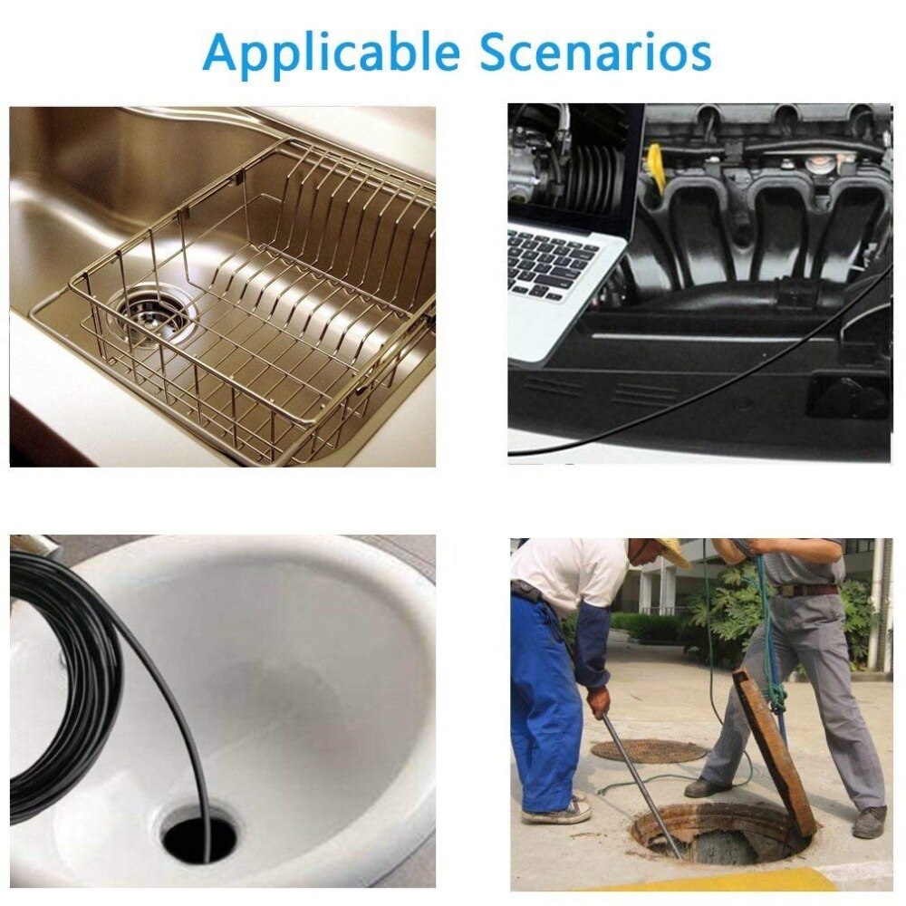 Caméra endoscopique USB 3 en 1, câble dur/souple, 1200 P, pour caméra à serpent étanche de Type c d'android, 2/3. 5/5/10M