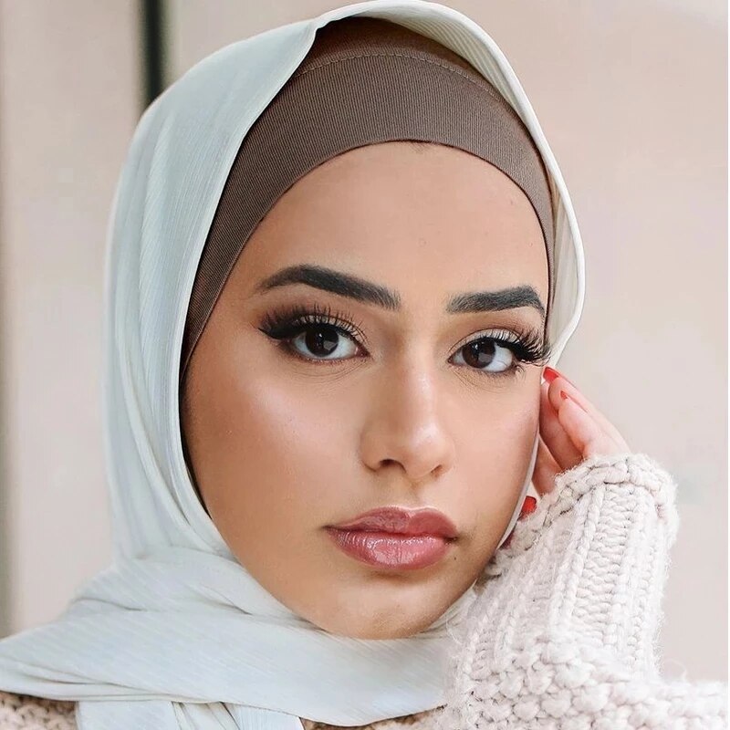 Gorro de Turbante elástico musulmán para Mujer, Hijab interior, suave, Modal, islámico, bajo bufanda, diadema, tubo, Turbante, 2022
