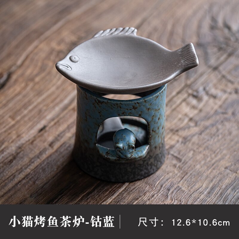 Poêle à thé en céramique, Mini encens de thé cuit au four, encens de séchage, encensoir saveur de thé, cuisson d&#39;huile essentielle, bougie accessoires de thé: 03