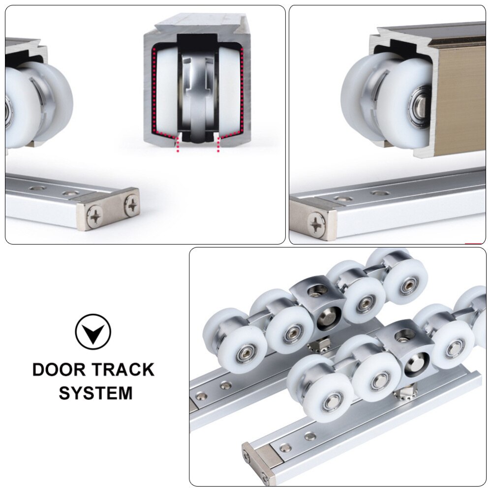 1 Set Durable Practical Door Track System Door Accessories Sliding Track Roller Track Roller for Store