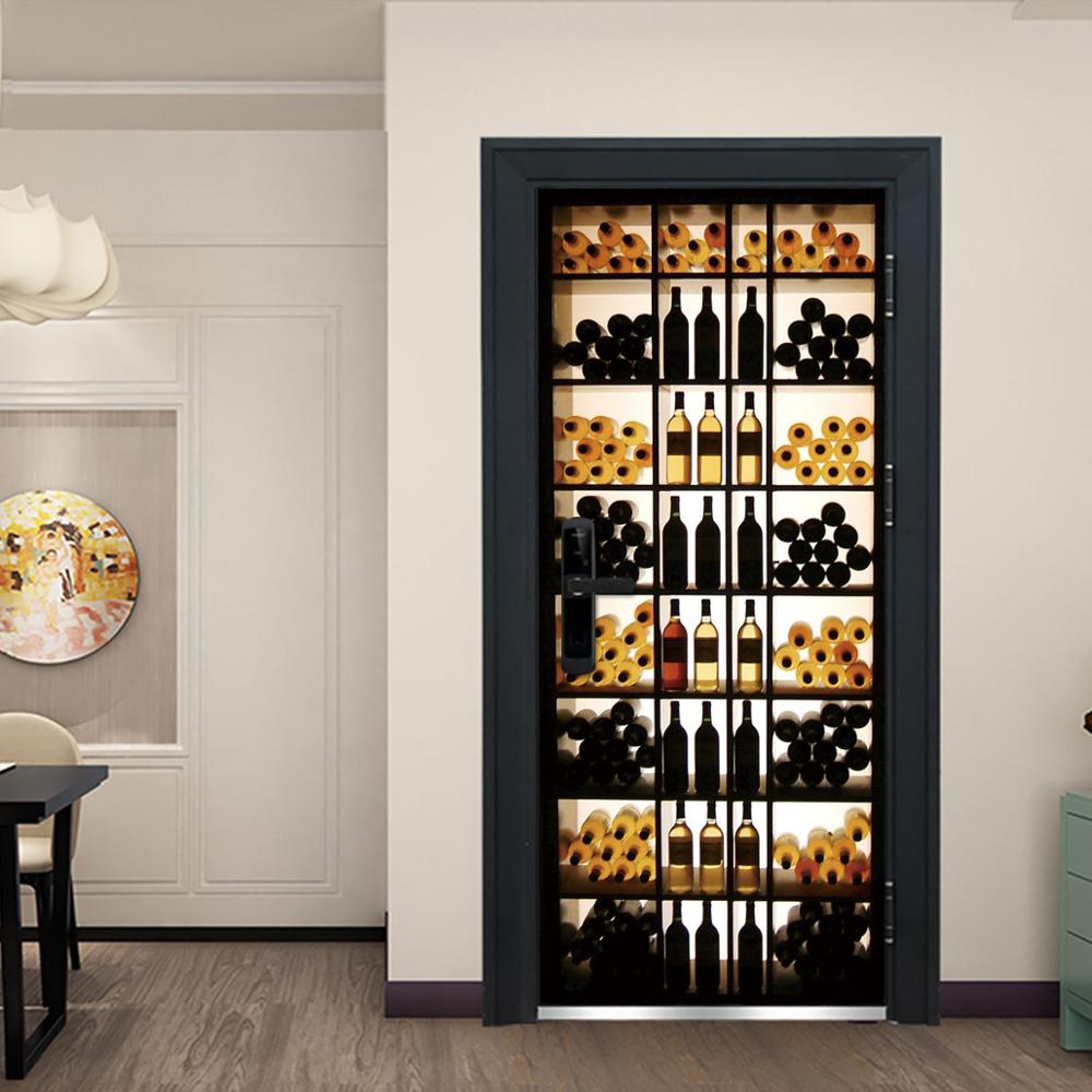 Home Furniture Wine Cabinet Decoration Wall Decals Decorative Vinyl Wall Door Stickers For Bar Shop