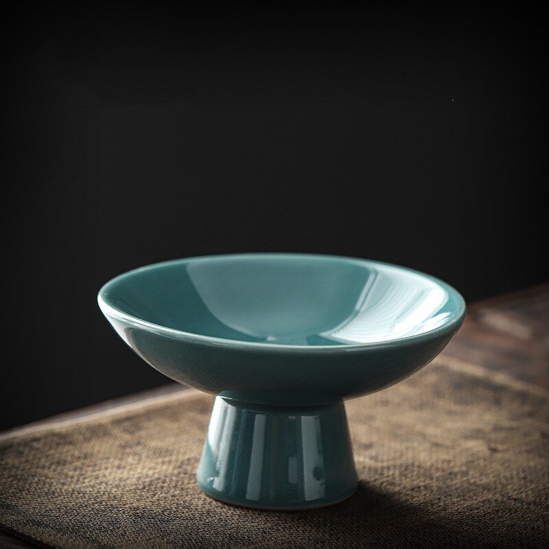 Japanese Ceramic Tea Tray Teaware Kung Fu Tea Set Snack Tray Fruit Tray Serving Tray Tea Ceremony Accessories: Celadon