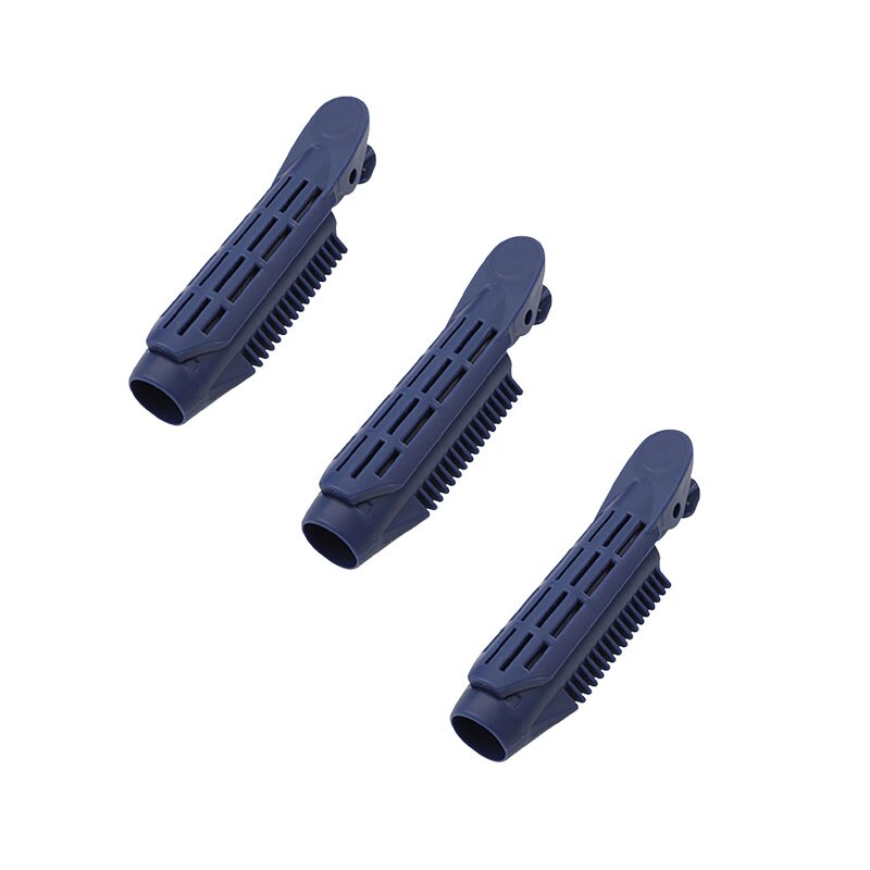 1/2/3Pcs Candy Kleur Haar Clip Wortel Pluizige Plastic Hair Curler Draagbare Bang Kapsel Golvend Haar pin Roller Haaraccessoires: Blue 3PCS