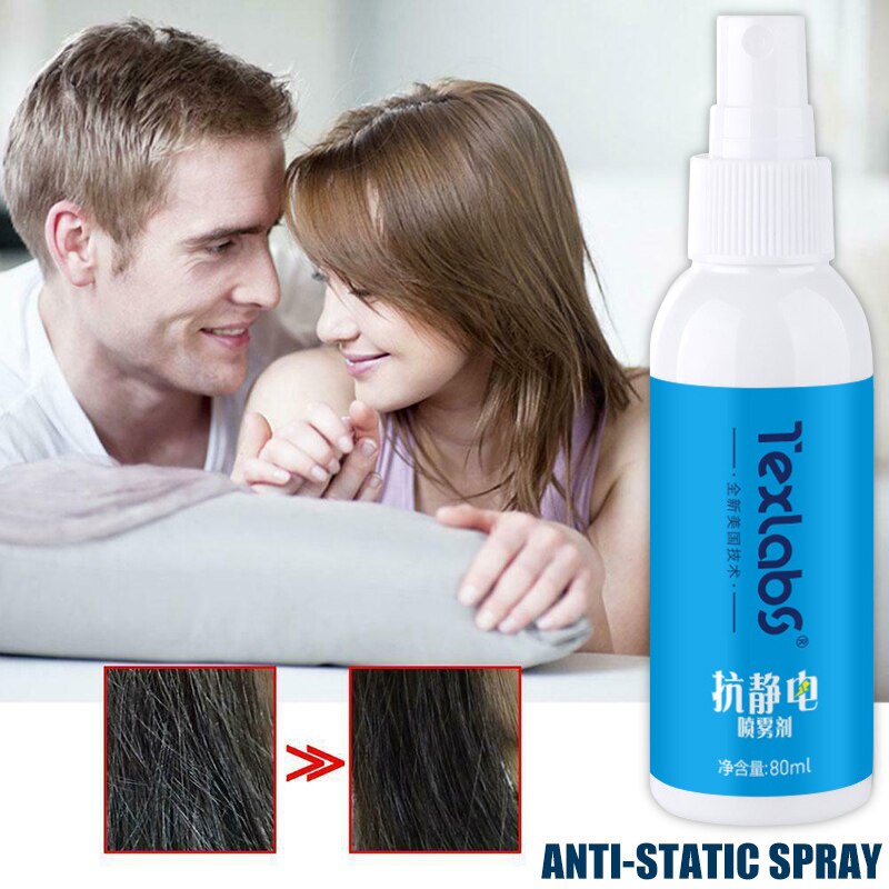 1PC 2 pièces antistatique tissu cheveux Spray équilibrage régénère humide pour couvertures tissus 80ml E2S
