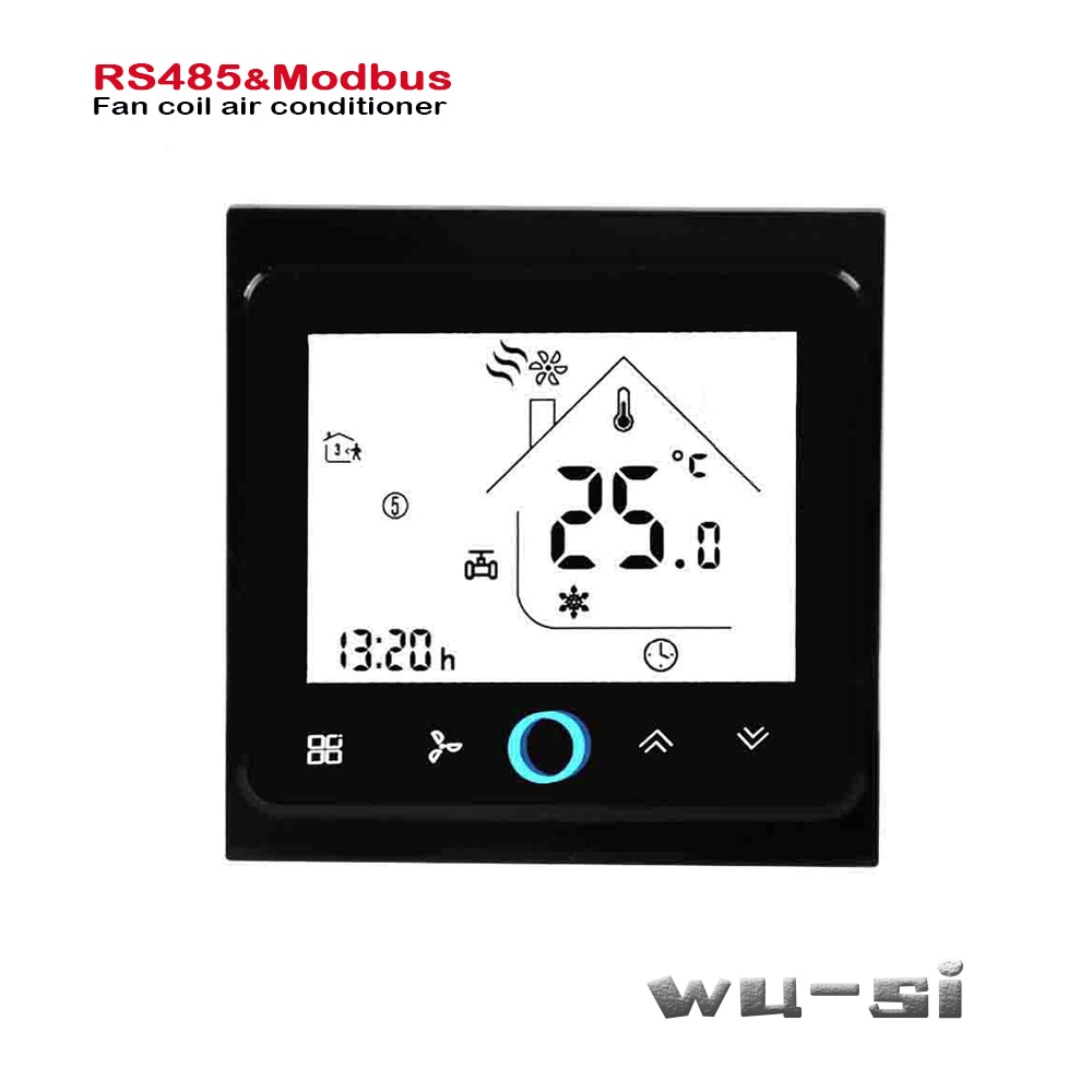 4 rør 2 rør fan coil enhed til køling/varme kontrol switch ,rs485 modbus rtu kommunikation  ,95-240 vac ,24 vac valgfri