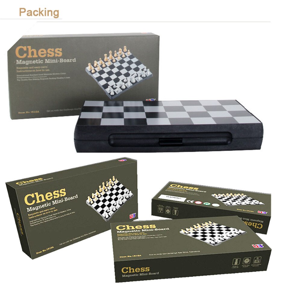 BSTFAMLY Plastic Chess Set Portable Game of Intern... – Grandado
