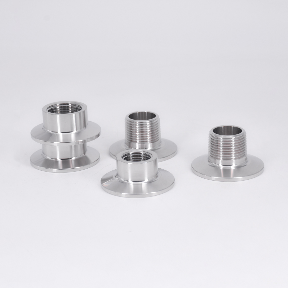 1/4" 3/8" 1/2" 3/4" 1" NPT Male Female 1.5" Tri Clamp Sanitary Fitting Connector SS304 Stainless Homebrew Ferrule 50.5mm