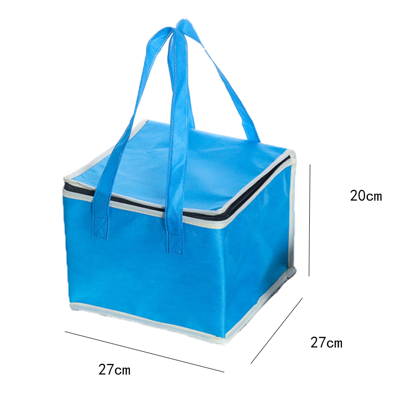 Outdoor Camping Picnic Bag Waterproof Insulated Thermal Cooler Bag Portable Folding Picnic Lunch Bags Big Picnic Basket: Blue-7 Inch