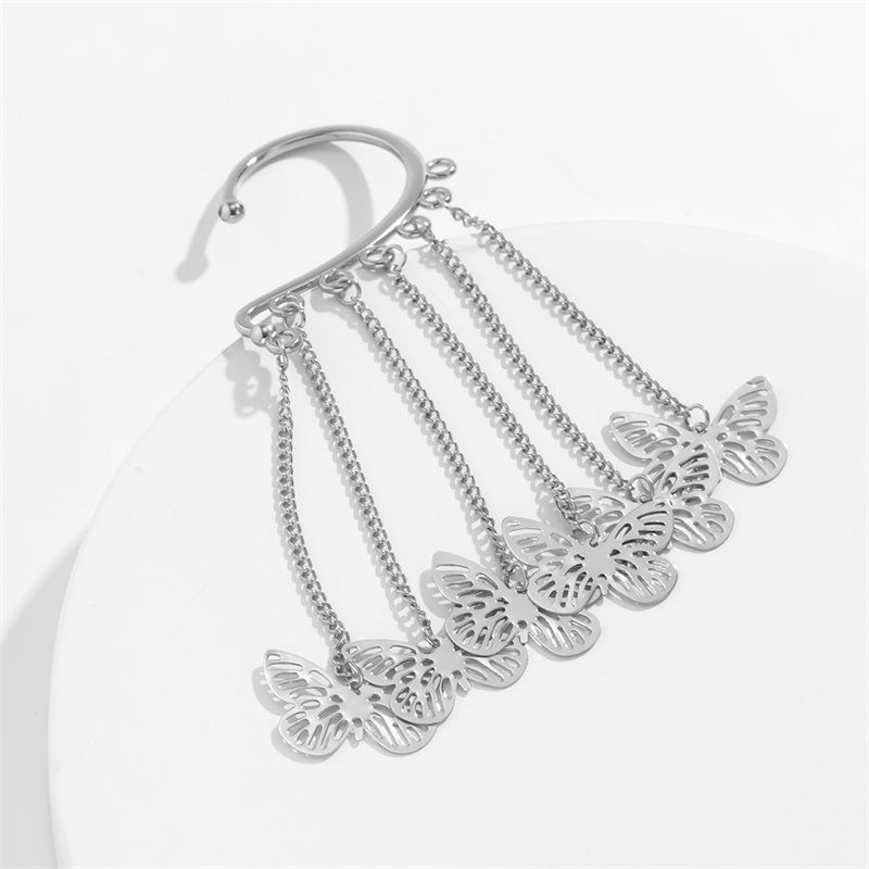 1Pcs Mode Vlinder Kwastje Oorbel Jassen Voor Vrouwen Holle Retro Oorbellen Vrouwelijke Trendy Dangle Oorbellen Sieraden Lange Eardrop