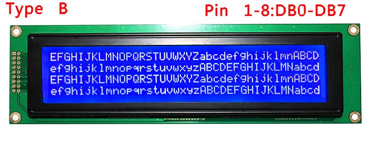5v 40 x 4 4004 40*4 404 tegn lcd-modul gul grøn / blå led-baggrundsbelysning parallelport 18 ben  ks0066 splc 780: Type b blå