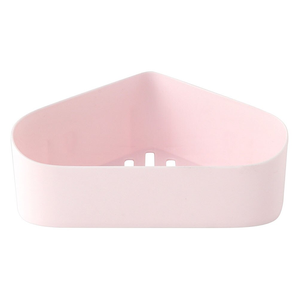 Plast sugekopp hjørne dusjhylle dårlig sjampo dusjhylleholder kjøkken oppbevaringsstativ arrangør: Rosa