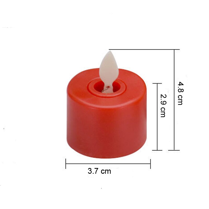 Paquet de 6 bougies chauffe-plat LED rouge ou blanc ménage vela led bougies sans flamme à piles