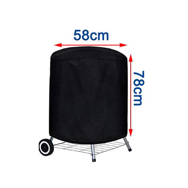 210D Outdoor Round Barbecue Cover Weber Heavy Duty Grill Cover Fire Pit Stove Waterproof Cover Gas Charcoal Electric BBQ Cover: Red
