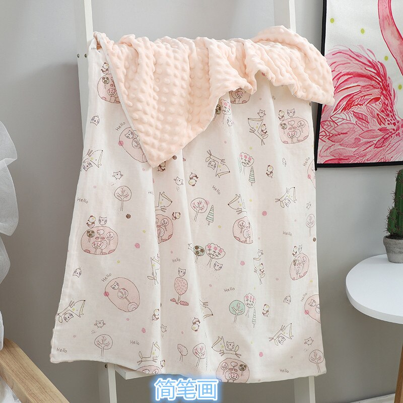 Elinfant – couverture d&#39;emmaillotage en mousseline, 70x110cm, 1 pièce, pour bébé, douce et chaude, lavable, confort,: Simple linedrawing