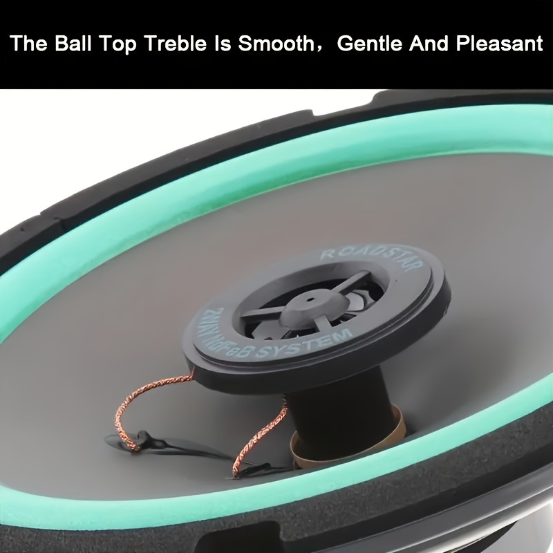 1pc 6.5 Inch 2-Way Car Coaxial Speaker, Car Door Audio Music Stereo Tweeter Mid Bass Woofer Full Range Frequency Speaker