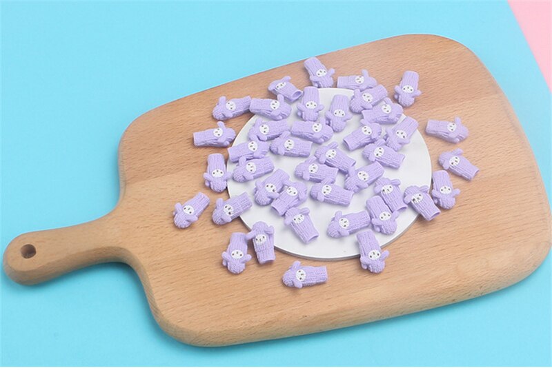 Gants en tricot pour maison de poupée, 20 pièces, Simulation, Miniature, maison de poupée, jeu, cuisine, étui de téléphone, accessoires pour cheveux, bricolage artisanat Scrapbook: Light Purple