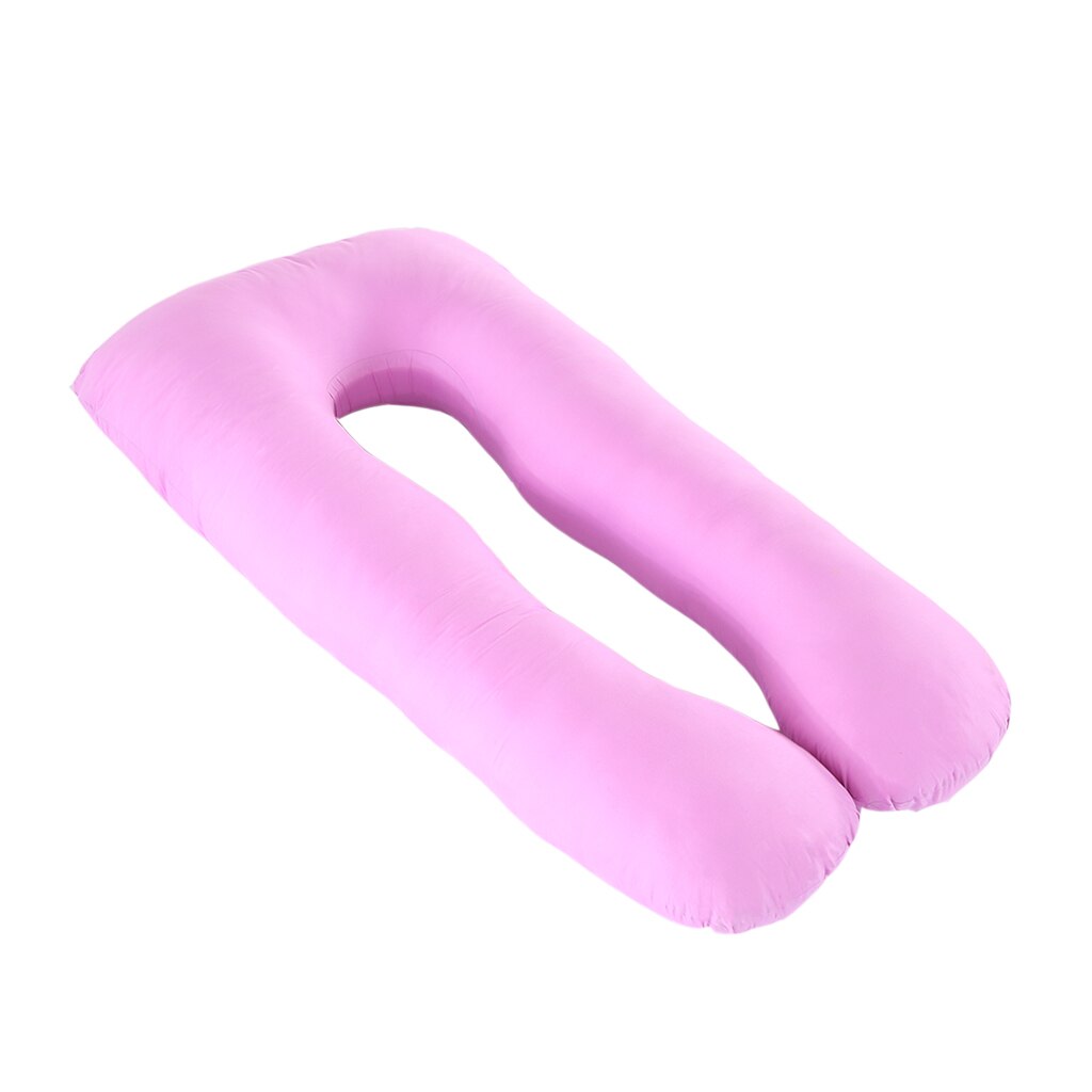 Taie d'oreiller complète en forme de U | Assortiment de 130x70cm, pour le remplacement des traversin de maternité, étui de soutien pour la grossesse, 8 couleurs disponibles: Pillowcase Purple