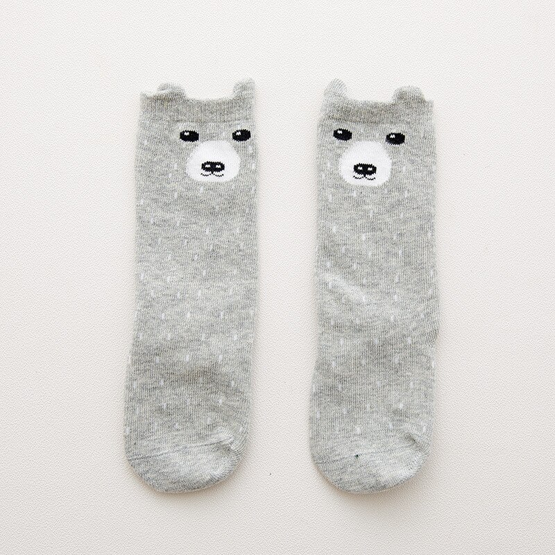 Unisex Lovely Cute Cartoon Fox Kids baby Socks Knee Girl Boy Baby Toddler Socks animal infant Soft Cotton socks: green / 2-4 years