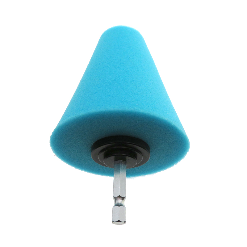 Conical Sponge Buffing Polishing Cone for Automotive Car Tire Hub Care Metal Polish Cleaning Foam Pad Sponge Polish Wheel Tool: Blue