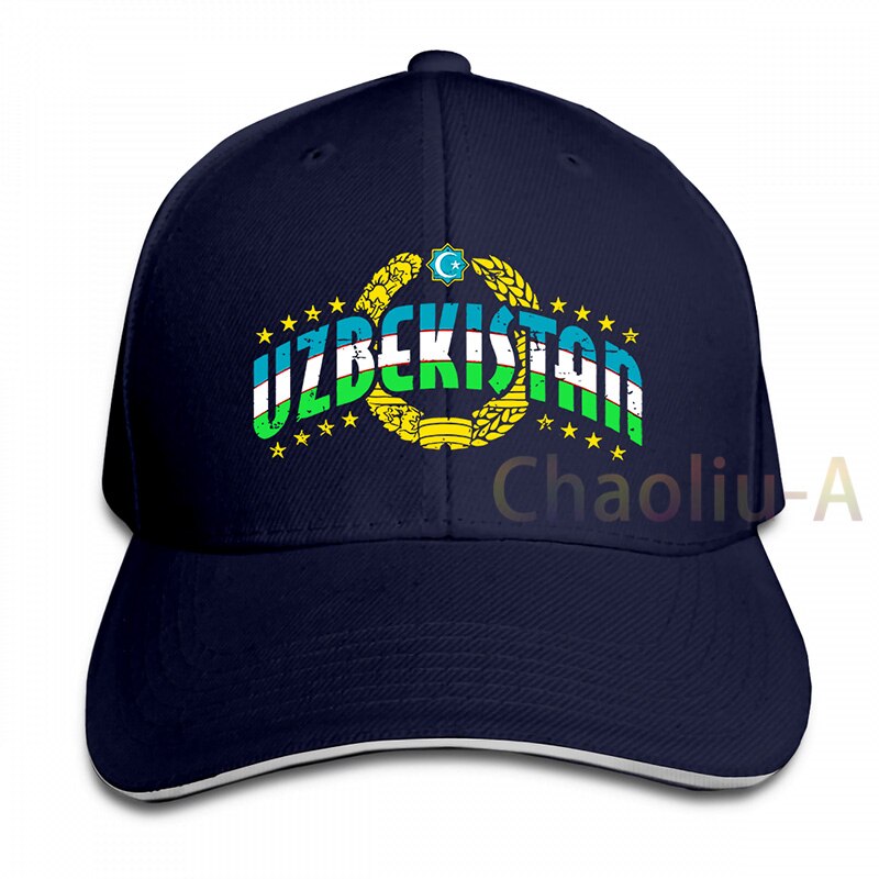 Usbekistan Patriotischen Flagge Usbekistan Stolz Tashkent Samarkand Baseball cap männer frauen Trucker Hüte verstellbare kappe: 1-Navy