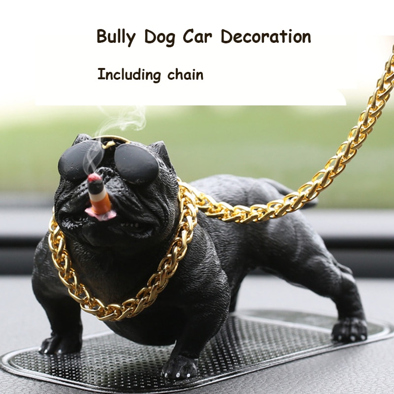 Painel do carro ornamento bully pitbull cão boneca auto acessórios interiores ornamentos bonito presente natal criativo decoração de casa