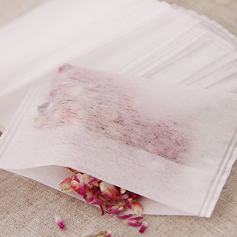 500 stuks / natuurlijke maïsvezels opvouwbare theezakjes biologisch afbreekbaar theefilter kruidentheefilterzakje 7 x 10cm