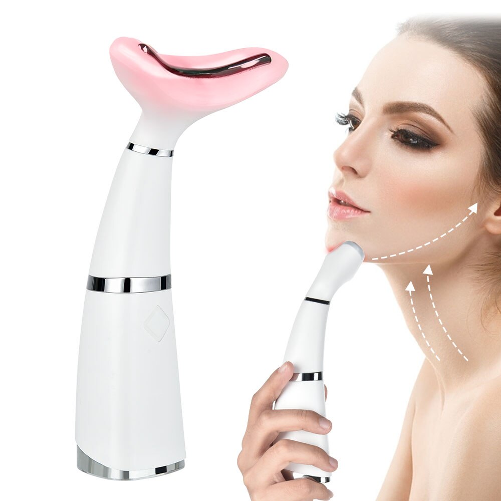 Hals Gezicht Lifting Schoonheid Massager Thuis Schoonheid Apparaat Anti Rimpel Huidverstrakking Slimmer 3 Modes Led Photon Therapie Nek Zorg