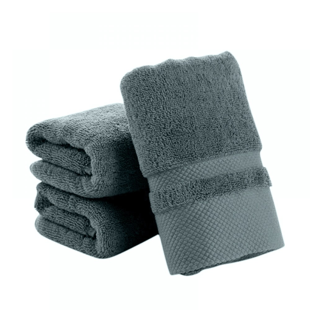 Toalha de mão de algodão macio, espessamento, macio, altamente absorção, banheiro, casa, rosto, mão ginásio, spa: Cinza escuro